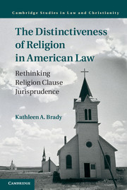 Cover of the book The Distinctiveness of Religion in American Law