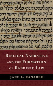 Cover of the book Biblical Narrative and the Formation of Rabbinic Law