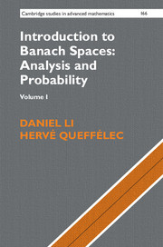 Couverture de l’ouvrage Introduction to Banach Spaces: Analysis and Probability: Volume 1