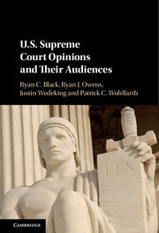 Couverture de l’ouvrage US Supreme Court Opinions and their Audiences