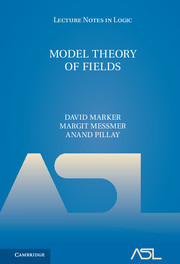 Couverture de l’ouvrage Model Theory of Fields