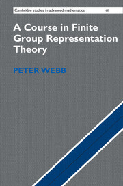 Cover of the book A Course in Finite Group Representation Theory