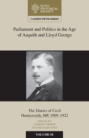 Couverture de l’ouvrage Parliament and Politics in the Age of Asquith and Lloyd George