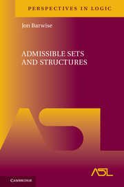Couverture de l’ouvrage Admissible Sets and Structures
