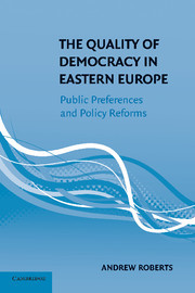 Cover of the book The Quality of Democracy in Eastern Europe