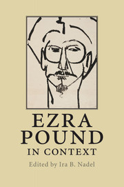 Couverture de l’ouvrage Ezra Pound in Context