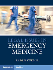 Couverture de l’ouvrage Legal Issues in Emergency Medicine