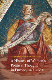 Couverture de l’ouvrage A History of Women's Political Thought in Europe, 1400–1700