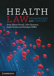 Couverture de l’ouvrage Health Law