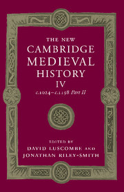 Couverture de l’ouvrage The New Cambridge Medieval History: Volume 4, c.1024-c.1198, Part 2