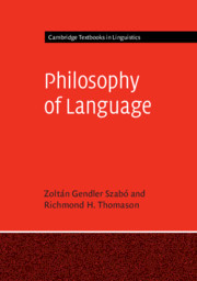 Couverture de l’ouvrage Philosophy of Language
