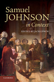 Couverture de l’ouvrage Samuel Johnson in Context