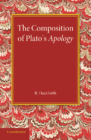 Couverture de l’ouvrage The Composition of Plato's Apology