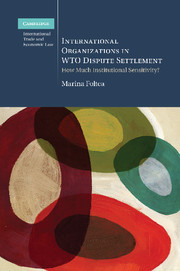 Couverture de l’ouvrage International Organizations in WTO Dispute Settlement