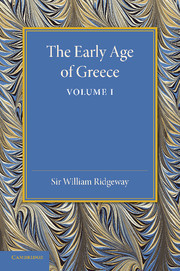 Couverture de l’ouvrage The Early Age of Greece: Volume 1