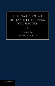 Couverture de l’ouvrage The Development of Liability between Neighbours