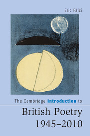 Couverture de l’ouvrage The Cambridge Introduction to British Poetry, 1945–2010