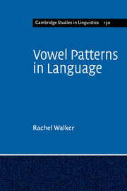 Couverture de l’ouvrage Vowel Patterns in Language
