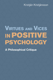 Couverture de l’ouvrage Virtues and Vices in Positive Psychology