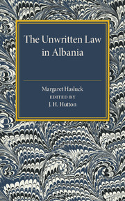 Couverture de l’ouvrage The Unwritten Law in Albania