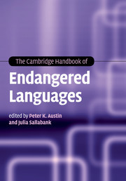 Cover of the book The Cambridge Handbook of Endangered Languages