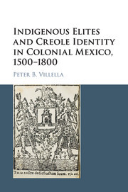 Couverture de l’ouvrage Indigenous Elites and Creole Identity in Colonial Mexico, 1500–1800