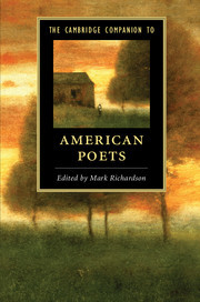 Couverture de l’ouvrage The Cambridge Companion to American Poets