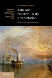 Couverture de l’ouvrage Static and Evolutive Treaty Interpretation