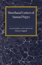 Cover of the book Shorthand Letters of Samuel Pepys