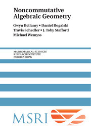 Cover of the book Noncommutative Algebraic Geometry