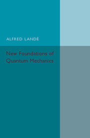 Couverture de l’ouvrage New Foundations of Quantum Mechanics