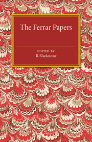Couverture de l’ouvrage The Ferrar Papers