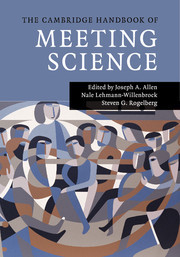Couverture de l’ouvrage The Cambridge Handbook of Meeting Science
