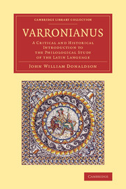 Couverture de l’ouvrage Varronianus