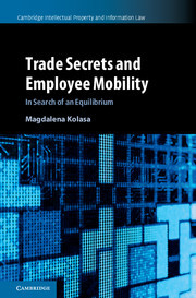 Couverture de l’ouvrage Trade Secrets and Employee Mobility: Volume 44