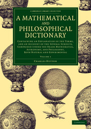 Cover of the book A Mathematical and Philosophical Dictionary