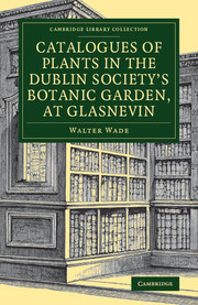 Couverture de l’ouvrage Catalogues of Plants in the Dublin Society's Botanic Garden, at Glasnevin