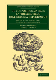Couverture de l’ouvrage De corporibus marinis lapidescentibus quæ defossa reperiuntur