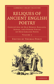 Cover of the book Reliques of Ancient English Poetry