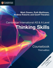 Couverture de l’ouvrage Cambridge International AS/A Level Thinking Skills Coursebook