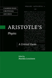 Cover of the book Aristotle's Physics
