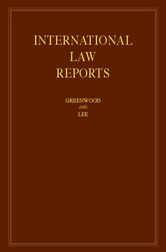 Couverture de l’ouvrage International Law Reports: Volume 172