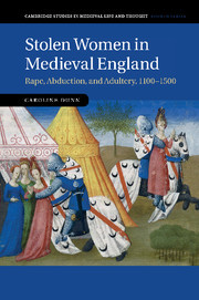 Couverture de l’ouvrage Stolen Women in Medieval England
