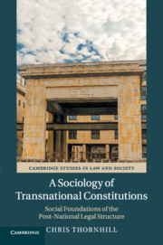 Cover of the book A Sociology of Transnational Constitutions