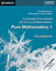 Couverture de l’ouvrage Cambridge International AS & A Level Mathematics: Pure Mathematics 1 Coursebook