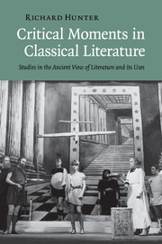 Couverture de l’ouvrage Critical Moments in Classical Literature