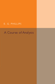 Cover of the book A Course of Analysis
