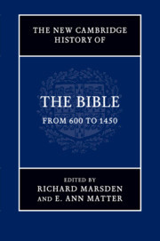 Couverture de l’ouvrage The New Cambridge History of the Bible: Volume 2, From 600 to 1450