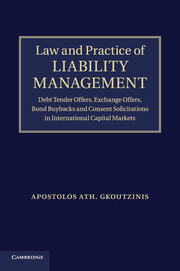 Couverture de l’ouvrage Law and Practice of Liability Management