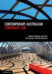 Couverture de l’ouvrage Contemporary Australian Corporate Law